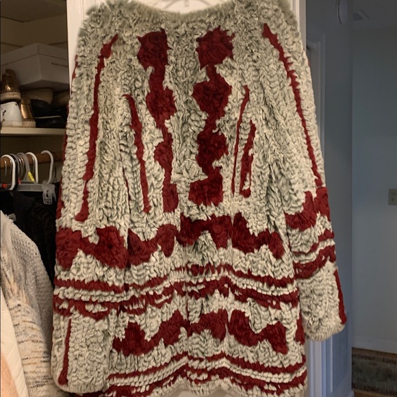 Thakoon Red and Gray Textured Cardigan - Picture 3 of 5